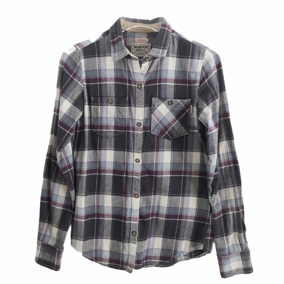 Burton Plaid Button Front Shirt XS - Picture 11 of 11